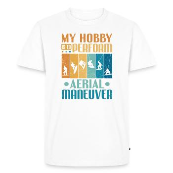 My Hobby Perform Aerial Maneuvers Wakeboarding - Men's Premium Organic T-Shirt - white - Front - Nico (187cm)