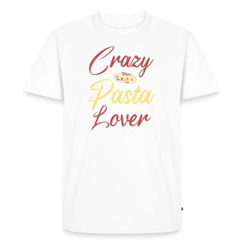 Italian Food Crazy Pasta Lover Pasta - Men's Premium Organic T-Shirt - white - Front - Nico (187cm)