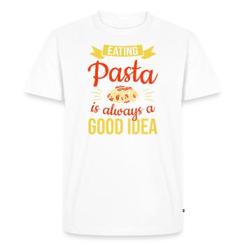 Eating Pasta Is Always A Good Idea Pasta - Men's Premium Organic T-Shirt - white - Front - Nico (187cm)