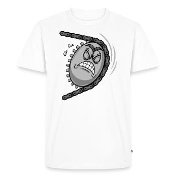 Cyclists Cycling Bicycle Sprocket Bicycle - Men's Premium Organic T-Shirt - white - Front - Nico (187cm)