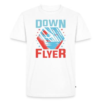 Down Flyer Cliff Jumping - Men's Premium Organic T-Shirt - white - Front - Nico (187cm)