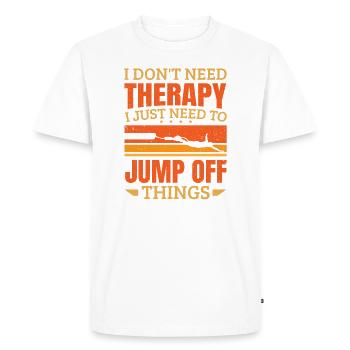 J’ai juste besoin de sauter des choses Cliff Jumping - T-shirt Premium bio Homme - blanc - Devant - Nico (187cm)