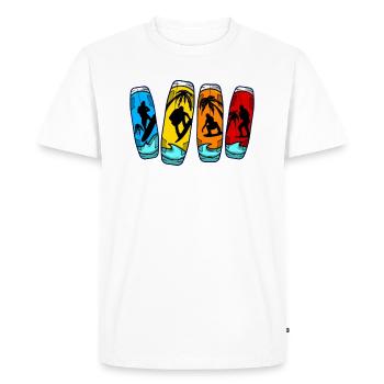 Wakeboarding Wakeboards Wakeboarder Wakeboard - T-shirt Premium bio Homme - blanc - Devant - Nico (187cm)