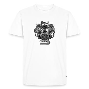 Mécanicien de voiture de chirurgien de bloc moteur - T-shirt Premium bio Homme - blanc - Devant - Nico (187cm)