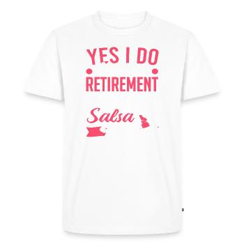 Danse latine Je prévois de danser la salsa Salsa - T-shirt Premium bio Homme - blanc - Devant - Nico (187cm)