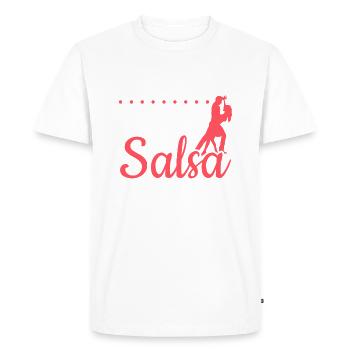 Danse latine Cette fille aime la salsa - T-shirt Premium bio Homme - blanc - Devant - Nico (187cm)