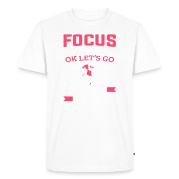 Salsa Dancer Focus Please Ok Let’s Go Salsa - Men's Premium Organic T-Shirt - white - Front - Nico (187cm)