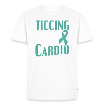 Tourettes Syndrome Ticcing Is My Cardio Tourette - Men's Premium Organic T-Shirt - white - Front - Nico (187cm)