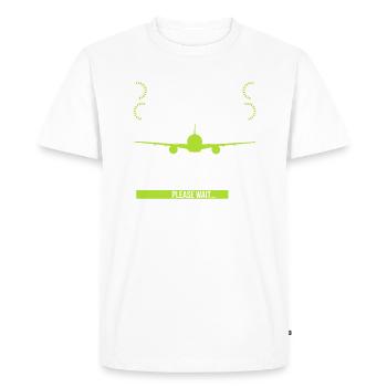 Aviator Pilot En Progress - T-shirt Premium bio Homme - blanc - Devant - Nico (187cm)