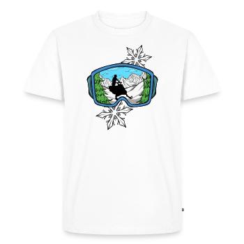 Motor Slede Snowmobiling Goggles Snowmobiler - Men's Premium Organic T-Shirt - white - Front - Nico (187cm)
