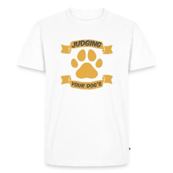 Dresseur de chien jugeant le comportement du chien Dressage de chien - T-shirt Premium bio Homme - blanc - Devant - Nico (187cm)