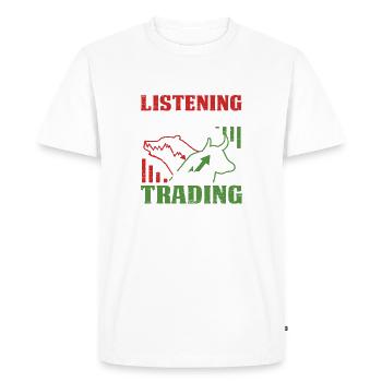 Trader boursier Je pensais trader - T-shirt Premium bio Homme - blanc - Devant - Nico (187cm)