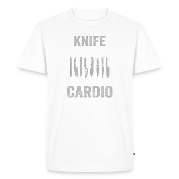 Knife Making Is My Cardio Knife Maker Bladesmith - Men's Premium Organic T-Shirt - white - Front - Nico (187cm)