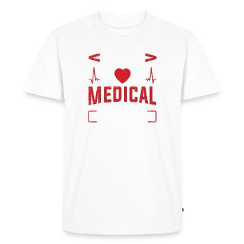 Medical Biller Coding Nurse Wife Mom Medical Coder - Men's Premium Organic T-Shirt - white - Front - Nico (187cm)