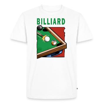Billard Billard Table Billard Joueur de Billard - T-shirt Premium bio Homme - blanc - Devant - Nico (187cm)