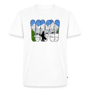 Snowboarding Snowboard Snowboarder - T-shirt Premium bio Homme - blanc - Devant - Nico (187cm)