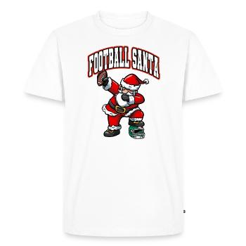 Noël Garçons Hommes Dabbing Père Noël Football - T-shirt Premium bio Homme - blanc - Devant - Nico (187cm)