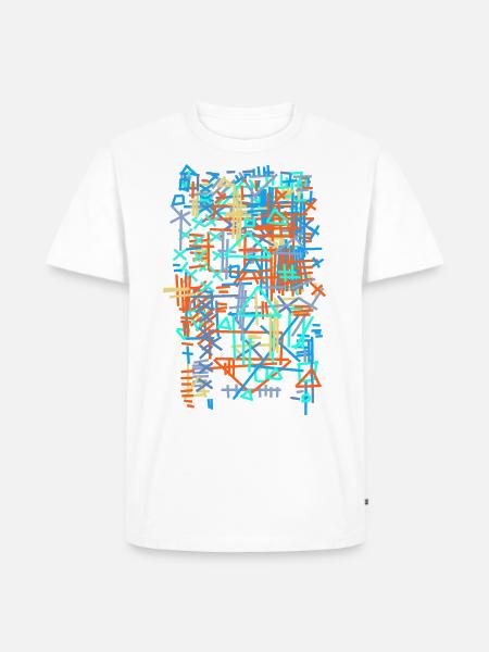 Pattern / Bauhaus carpet - Men's Premium Organic T-Shirt - white