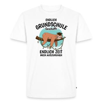 Grundschul Abgänger 2026 Grundschule Abschied - Männer Premium Bio T-Shirt - Weiß - Vorne - Nico (187cm)