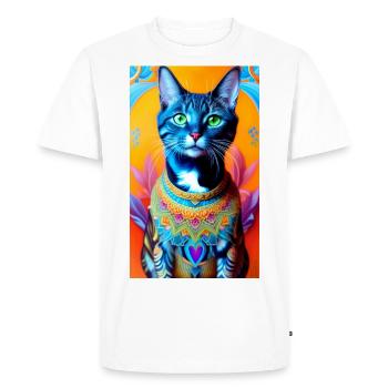 Gorgeus chat domestique à poil court - T-shirt Premium bio Homme - blanc - Devant - Nico (187cm)