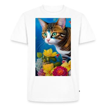 Mignon chat domestique à poil court - T-shirt Premium bio Homme - blanc - Devant - Nico (187cm)