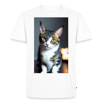 Que faire avec un tel chat domestique à poil court - T-shirt Premium bio Homme - blanc - Devant - Nico (187cm)