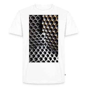 Metallic Cartesian Design - Men's Premium Organic T-Shirt - white - Front - Nico (187cm)