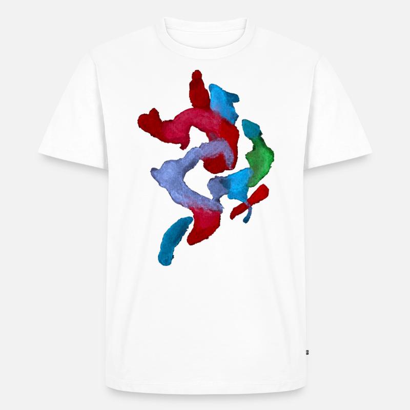 Farben - Abstrakt Kunst - Männer Premium Bio T-Shirt - Weiß