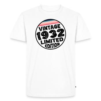 Édition limitée depuis 1932 Cadeau d’anniversaire - T-shirt Premium bio Homme - blanc - Devant - Nico (187cm)