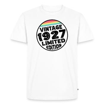 Édition limitée depuis 1927 Cadeau d’anniversaire - T-shirt Premium bio Homme - blanc - Devant - Nico (187cm)