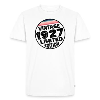Édition limitée depuis 1927 Cadeau d’anniversaire - T-shirt Premium bio Homme - blanc - Devant - Nico (187cm)