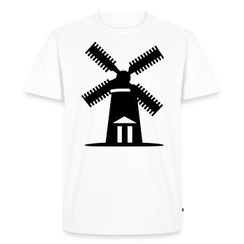 moulin a vent - T-shirt Premium bio Homme - blanc - Devant - Nico (187cm)