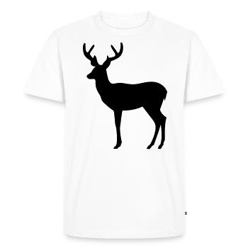 Deer - Men's Premium Organic T-Shirt - white - Front - Nico (187cm)