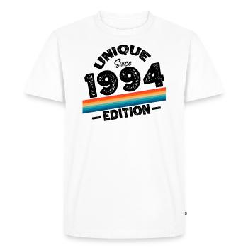 Unique since 1994 Edition Birthday Vintage 1994 - Men's Premium Organic T-Shirt - white - Front - Nico (187cm)