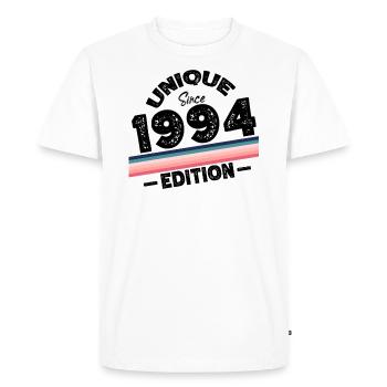 Unique Since 1994 Edition Birthday Vintage 1994 - Men's Premium Organic T-Shirt - white - Front - Nico (187cm)