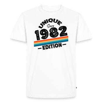 Unique Since 1982 Edition Birthday Vintage 1982 - Men's Premium Organic T-Shirt - white - Front - Nico (187cm)