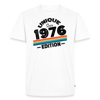 Unique Since 1976 Edition Birthday Vintage 1976 - Men's Premium Organic T-Shirt - white - Front - Nico (187cm)