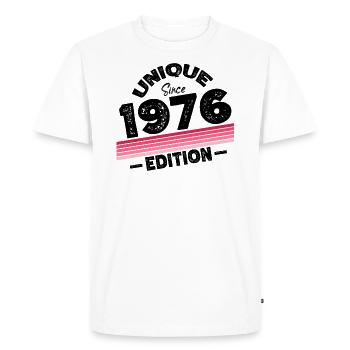 Unique Since 1976 Edition Birthday Vintage 1976 - Men's Premium Organic T-Shirt - white - Front - Nico (187cm)
