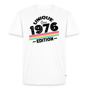 Unique Since 1976 Edition Birthday Vintage 1976 - Men's Premium Organic T-Shirt - white - Front - Nico (187cm)