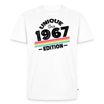 Unique Since 1967 Edition Birthday Vintage 1967 - Men's Premium Organic T-Shirt - white - Front - Nico (187cm)
