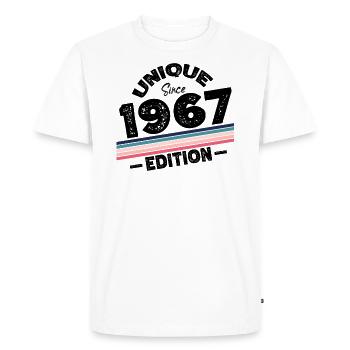 Unique Since 1967 Edition Birthday Vintage 1967 - Men's Premium Organic T-Shirt - white - Front - Nico (187cm)