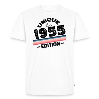 Unique Since 1955 Edition Birthday Vintage 1955 - Men's Premium Organic T-Shirt - white - Front - Nico (187cm)