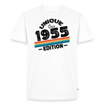 Unique Since 1955 Edition Birthday Vintage 1955 - Men's Premium Organic T-Shirt - white - Front - Nico (187cm)