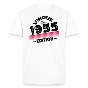 Unique Since 1955 Edition Birthday Vintage 1955 - Men's Premium Organic T-Shirt - white - Front - Nico (187cm)