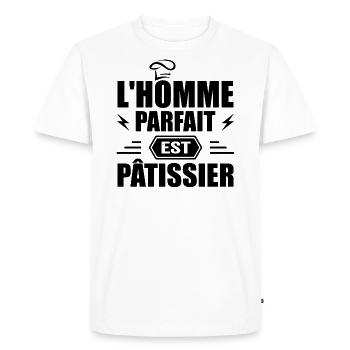 The Perfect Man Is Pastry Chef Pastry Gift - Men's Premium Organic T-Shirt - white - Front - Nico (187cm)