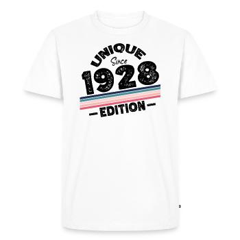 Unique Since 1928 Edition Birthday Vintage 1928 - Men's Premium Organic T-Shirt - white - Front - Nico (187cm)
