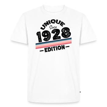 Unique Since 1928 Edition Birthday Vintage 1928 - Men's Premium Organic T-Shirt - white - Front - Nico (187cm)