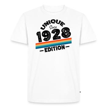 Unique Since 1928 Edition Birthday Vintage 1928 - Men's Premium Organic T-Shirt - white - Front - Nico (187cm)