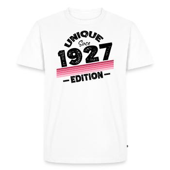 Unique Since 1927 Edition Birthday Vintage 1927 - Men's Premium Organic T-Shirt - white - Front - Nico (187cm)
