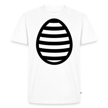 Oeuf - T-shirt Premium bio Homme - blanc - Devant - Nico (187cm)